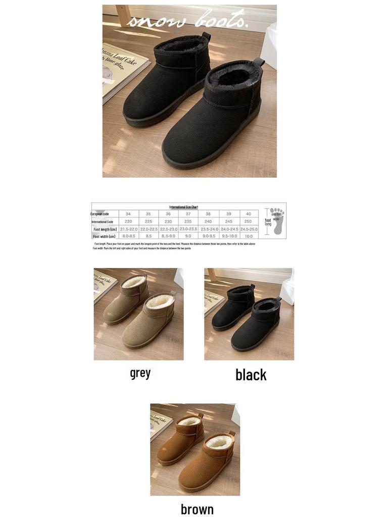 Women's Plus Size Thick-Soled Snow Boots - Cozy Velvet Lined Outdoor Winter Wear