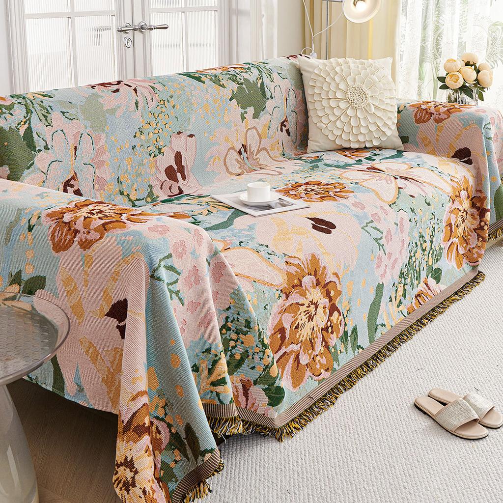 Американский Ретро Пасторальный Стиль Цельный Чехол для Дивана Пылезащитный Противоскользящий Декор Домашнее Диванное Полотенце Летние Универсальные Чехлы для Дивана