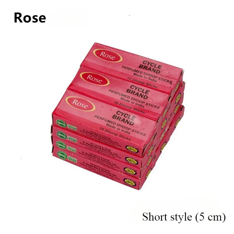 

5/10cm Indian Stick Incense/Sandalwood Rose Lemon Wardrobes Cars Suitcases Indoor Purify The Air Remove Odors Repel Insects Rose-5cm