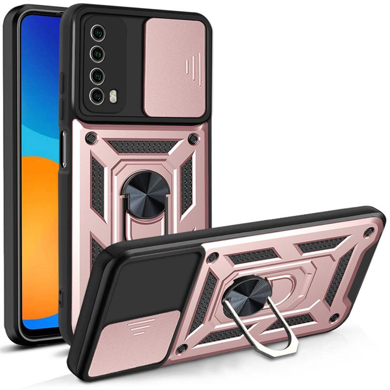 For Huawei P Smart 2021 Case Kickstand Armor Magnetic Car Holder Phone Cases For Huawei PSmart 2021 PPA-LX2 Ring Back Cover