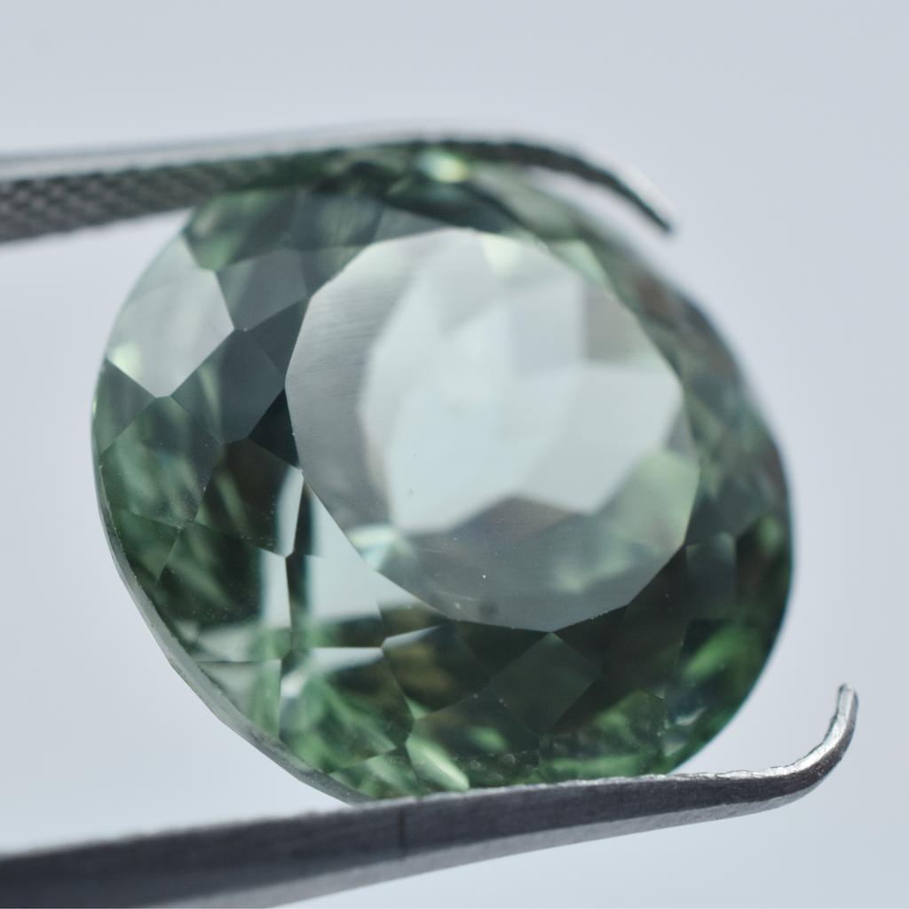 Bluish Green Real Sapphire 17.10 Ct Natural Round Cut Loose Gemstone CERTIFIED