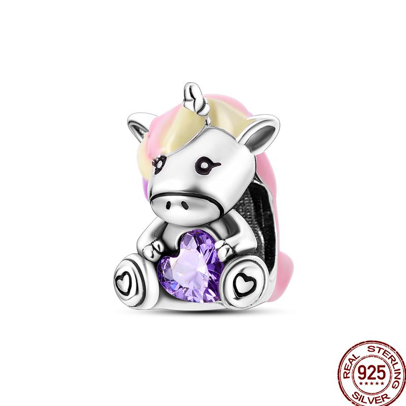 100% Copper Cute Pet Animal Owl Cute Puppy Pink Kitten Charm Beads Suitable For 3Mm Original Bracelet Diy