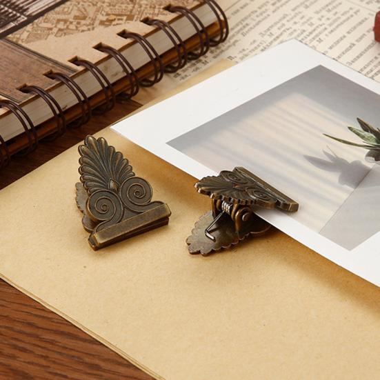 Metall Blattbinder Clips Vintage Metall Buchklemmen für TN Journal Scrapbooking Baumdesign Büroklammern Dekorative Büro Schulbedarf