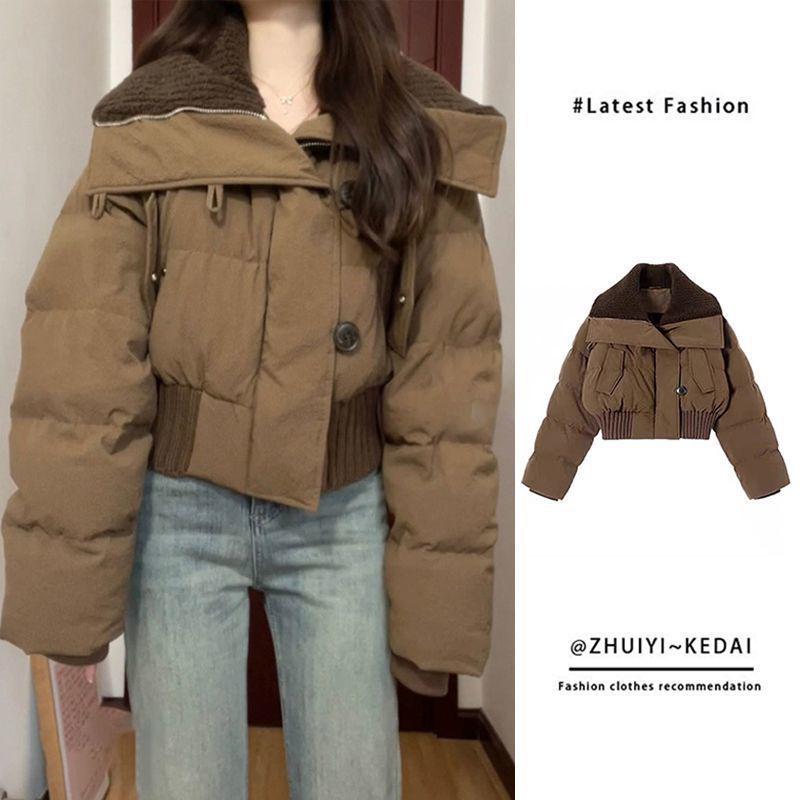

2024 Korean Women s Winter Cotton-Padded Jacket: Streetwear, High-End, Thick, Warm Coat M for 47.5-52.5kg