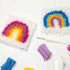 Latch Hook Kits with Printed Canvas 6X6 Inch Handmade Arts Coaster Festival Gift