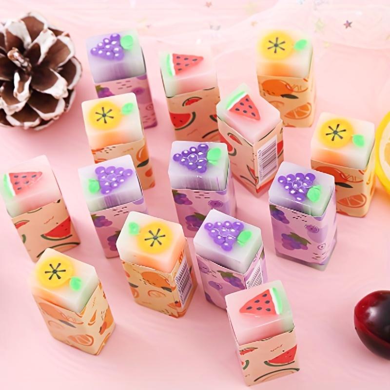 12/32/36pcs Cute Erasers Wholesale Fruit Ball Dinosaur Fun Desk Pets Pencil Erasers for School Supplies Prize Gifts Party Favors