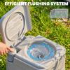 10L Plastic Portable Toilet - Grey
