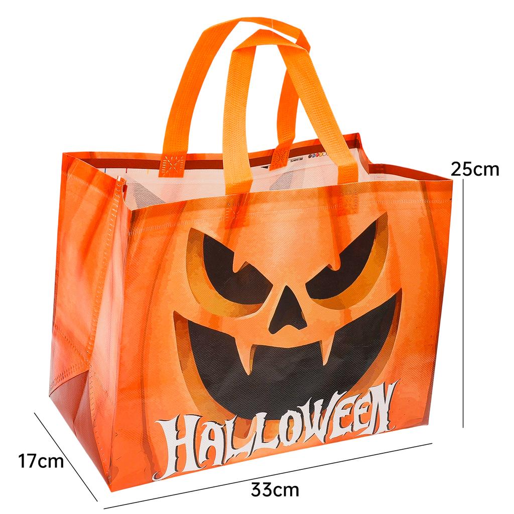 Halloween Gift Bags Nonwoven Reusable Tote for Trick or Treat Candy Spooky Party Large Capacity Spooky Holiday Storage Handbag