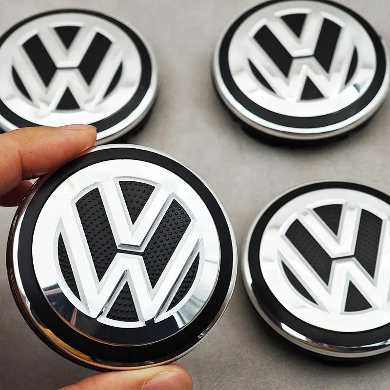 VEMZG1 For VW Volkswagen Jetta MK5 Golf 4Pcs 56mm Car Wheel Center Caps Rim Hub Caps For VW Volkswagen Jetta Bora Polo Gran Lavida Cros