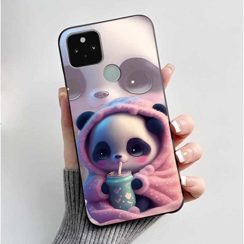 

Cute Love Heart Rabbit Case For Google Pixel 5 XL 5A 5G Back Cover Soft Silicone Black Phone Cases For Pixel5A Pixel5 5XL Coque Pixel 5A 5G