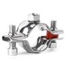 1Pcs OD 8-325mm Stainless Steel Pipe Bracket M8 Nut 304 Stainless Steel Pipe Support Bracket Fixed Support Polished Pipe Clamp
