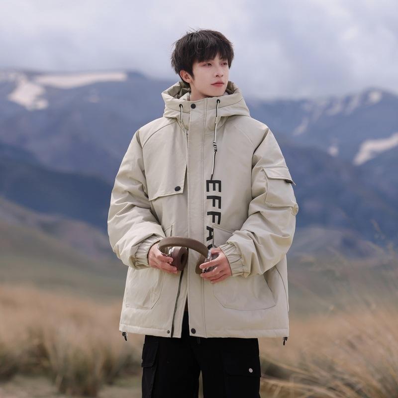 

Short Hooded Winter New Style Duck Down Down Jacket Thickened Windproof Casual Men 3XL