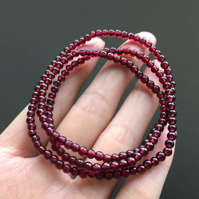 

Оригинальные товары Ожерелье с тремя кругами Женский кристалл Гранат винного цвета 3.5mm about three rings bracelet