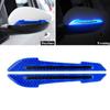 4x Reflective Blue Carbon Fiber Side Mirror Warning Molding Trim Car Accessories