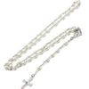 Rosary Beads Clavicle Chain Necklace Men Women Medal-Cross Christian Long Chain