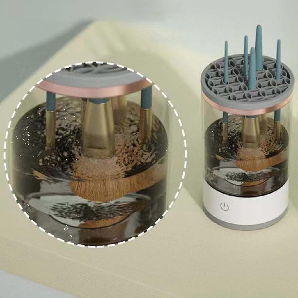 Electric Makeup Brush Cleaner, Cosmetic Brush Automatic Spinner Cleaning Tools with Drying Rack for All Size Makeup Brush