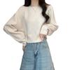 Korean Style Autumn/Winter 2025 Slimming Round Neck Pullover Sweater for Women