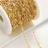 18K Gold Plated Thin Chains For Jewelry Making,Brass Bulk Spool Chains For Needlework,DIY Bracelet Necklace Making Accessories