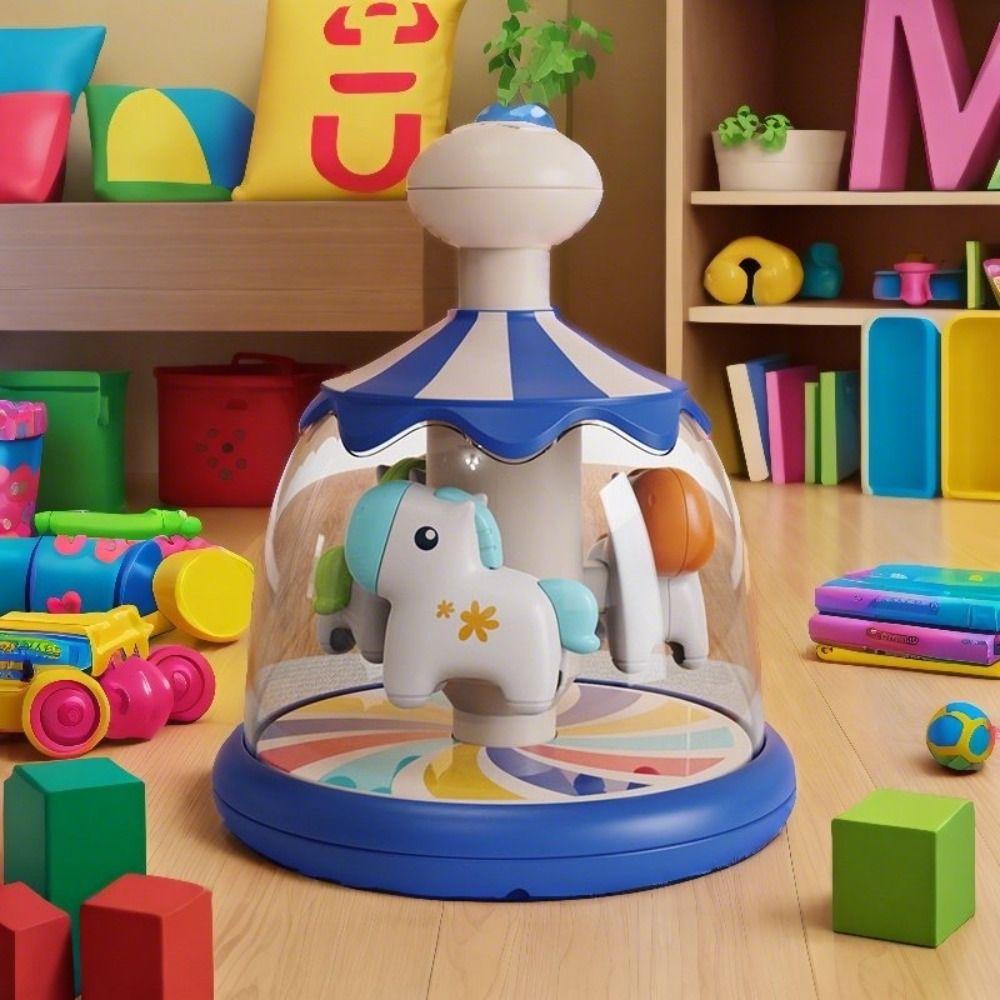 Portable Size Sensory Carousel Rotating Design Early Learning Toy  Toddler Activities