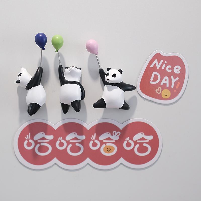 Cute and Playful Little Panda Refrigerator Magnet Souvenir Po Wall Magnet Chinese Style Refrigerator Magnet Gift