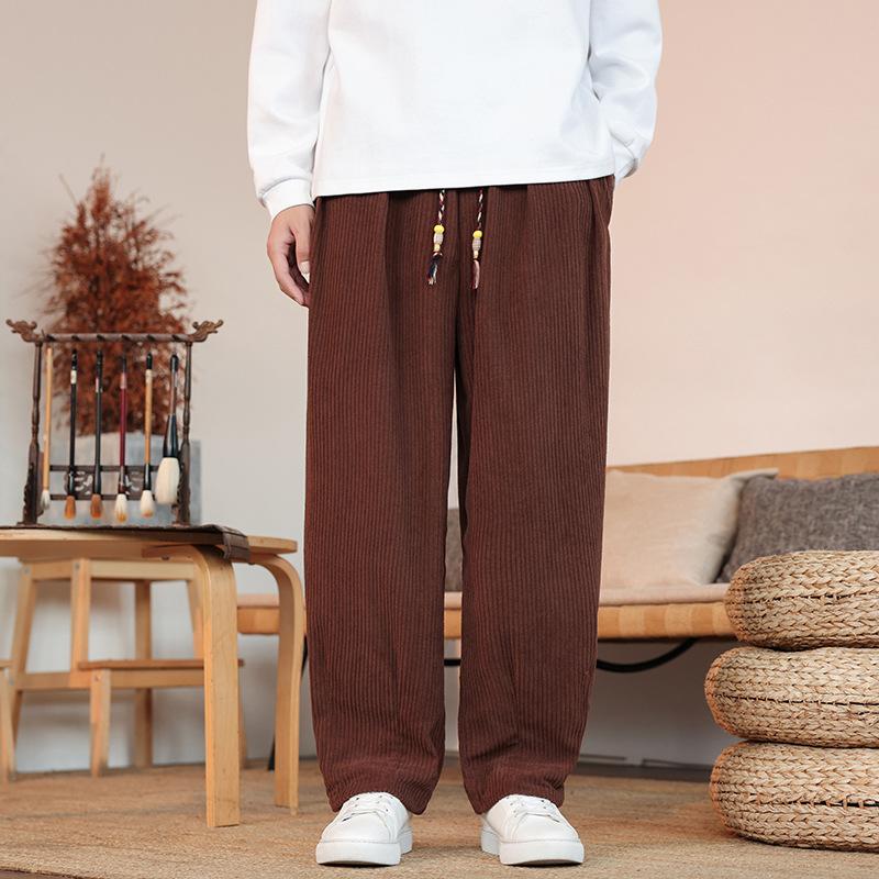 Autumn New Men's Loose Pants Large Size Fashion Trousers Japanese Retro Straight Pants