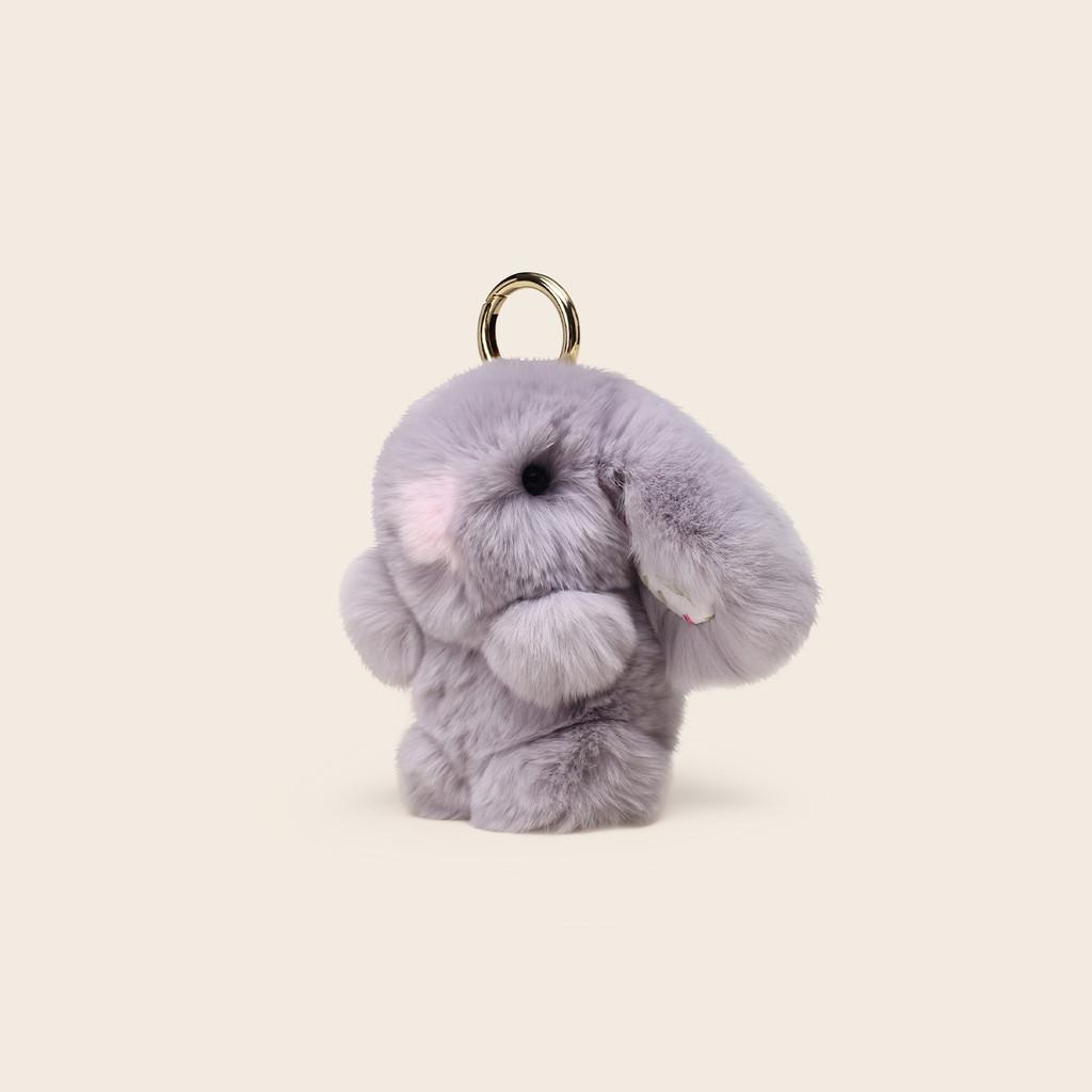 Bunny Keychain Plush With Flower Print For Bag Pendant Decoration Gift Kids