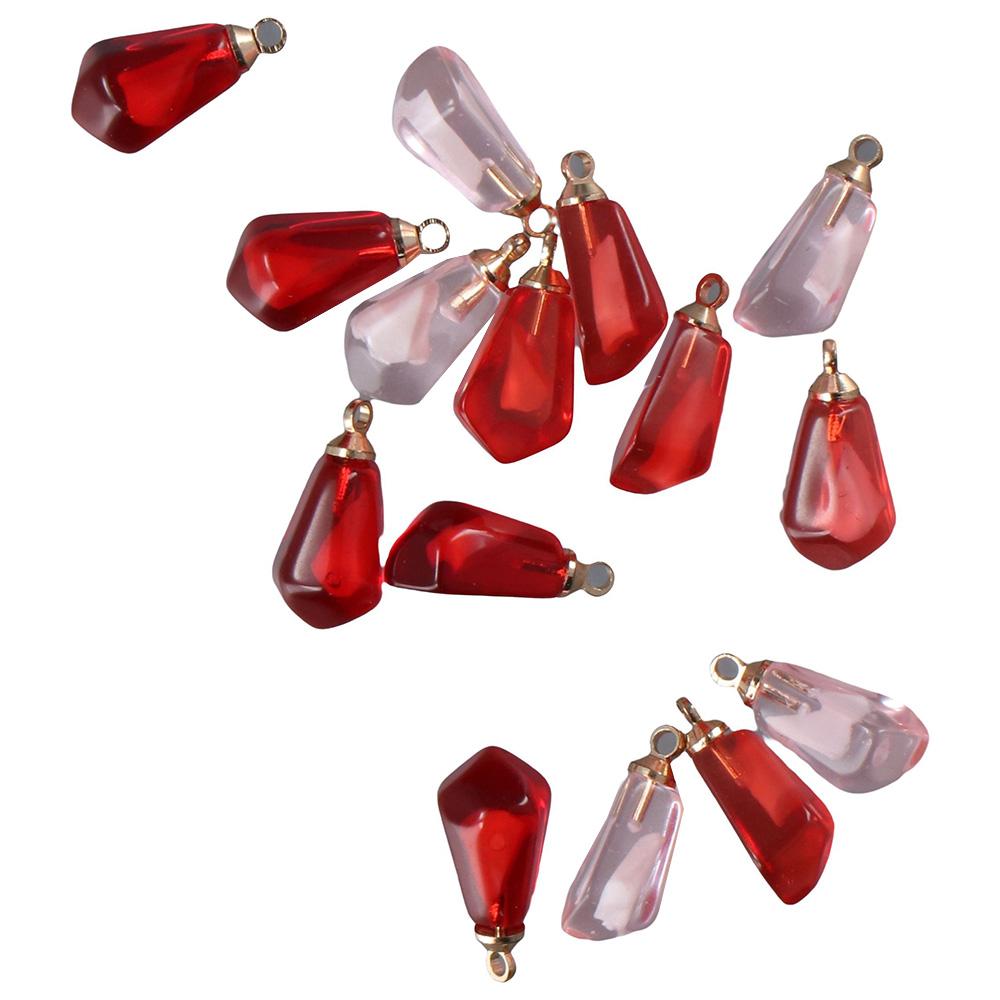 

15шт смолы 3 цвета 1,25см*0,8см. Серьги-подвески с имитацией еды и граната