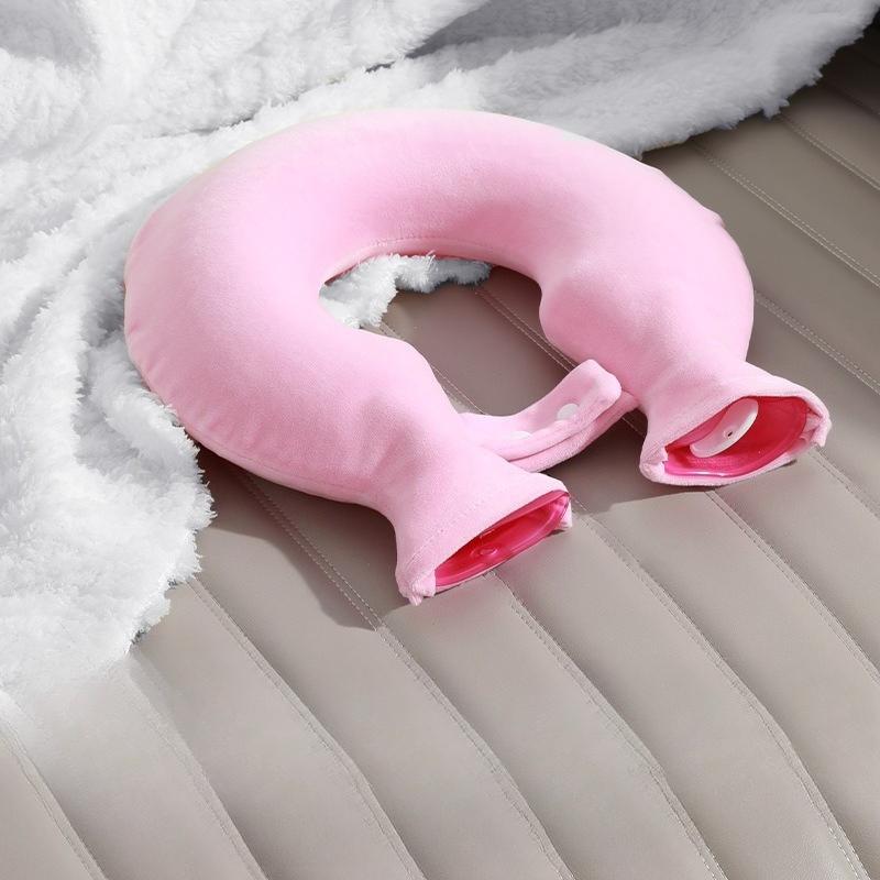U-shaped Hot Water Bag for Cervical Heat Compress, Thickened Shoulder, Neck and Head, Neck-hanging Type Water Filling Hot Water Bag