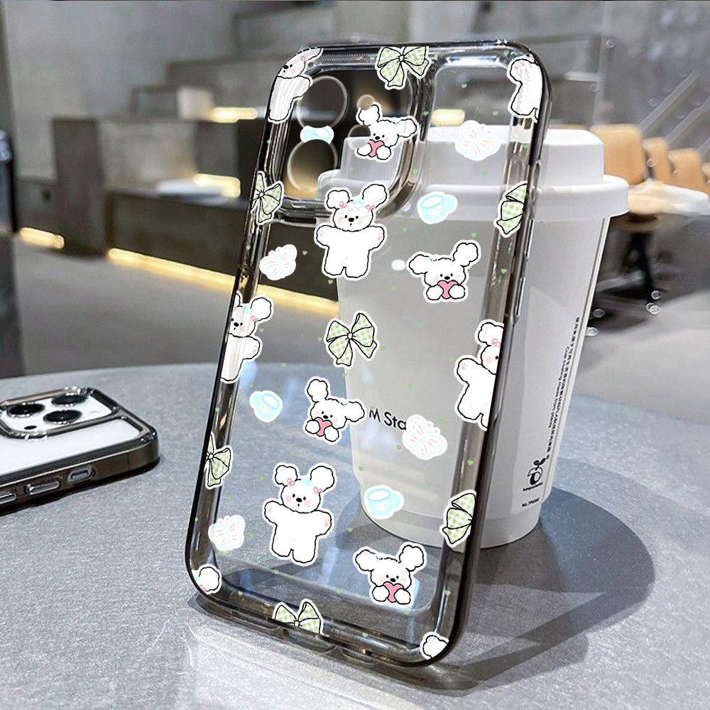 Cute Bunny Applies To iPhone17promax Apple 16 Mobile Phone Case 14/13 Fine Hole 15 Protective Case