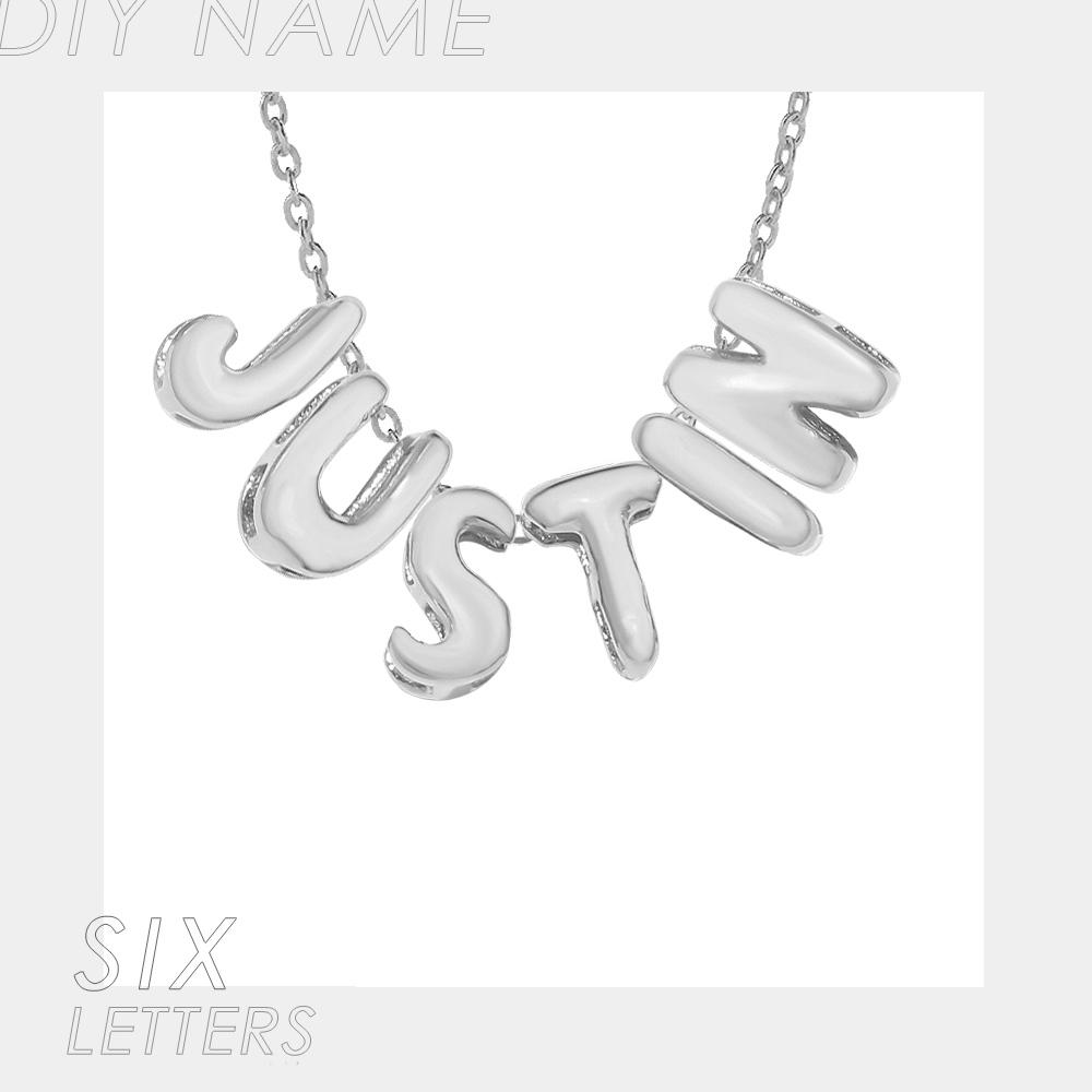 EMANCO Women's Name Necklace Gold-plated 3D Bubble Letter Customized High-end Jewelry New Year Gift for Her