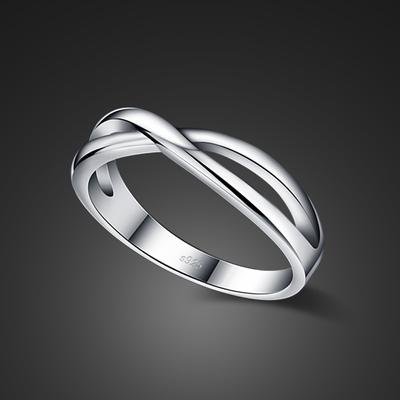 100 % 925 Sterling Silber Kreuz Ringe für Frauen Mode minimalistischen dünnen Kreis Mädchen Ringe edlen Schmuck bestes Geschenk