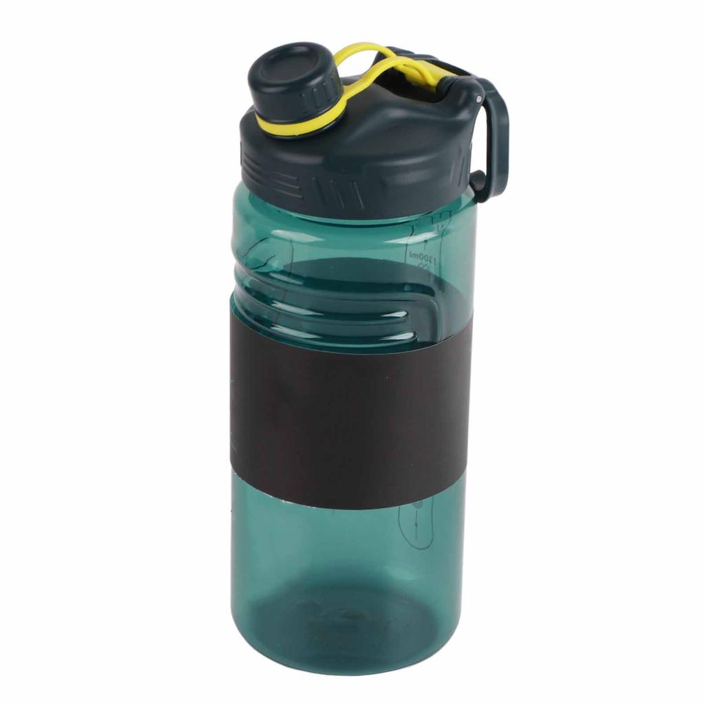 Plast Vattenflaska Stor Kapacitet Rymdflaska Sportflaska med Snodd för Män Kvinnor Grön 1700ml