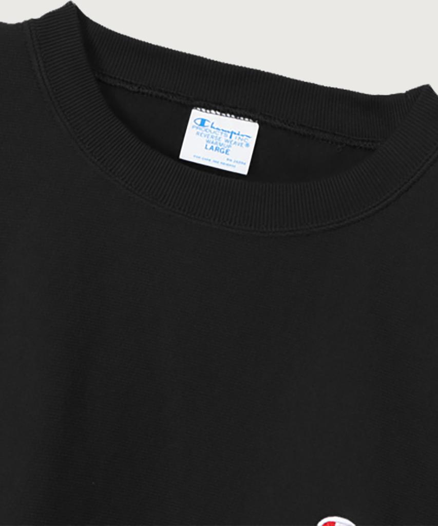 CHAMPION Reverse Weave Blu-Tack C Logo Loose Fit Brushed Sweatshirt Black