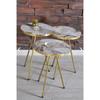 Nesting Table 3-Set Gold Metal Leg Efes Gold