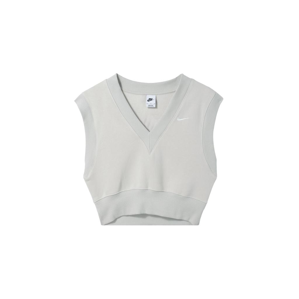 Nike Soft Comfortable V-Neck Solid Color Tank Top Women Tops Light-Oak-Brown FV6317-104