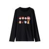 Women's Autumn Long Sleeve T-Shirt - Heavyweight Pure Cotton with Fun Pattern Letter Print