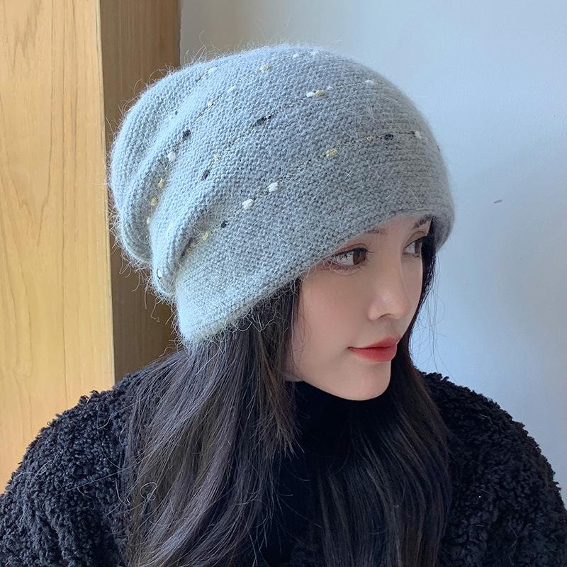 Internet Celebrity Confinement Hat Double Maternal Postpartum Spring and Autumn Pile Hat Women Autumn and Winter Pullover Knitted Wool Baotou Hat Tide