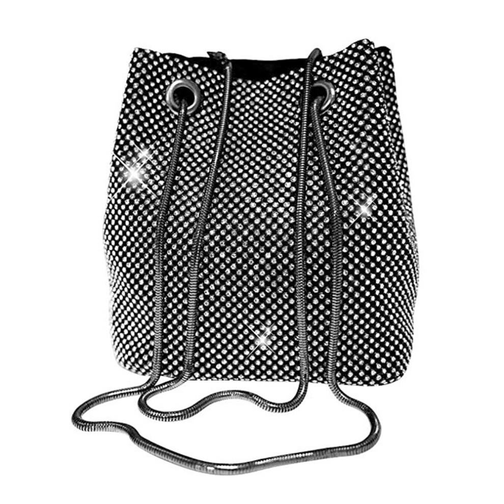 Crossbody Bag Sequined Bucket Bag Rhinestone Clutches For Women