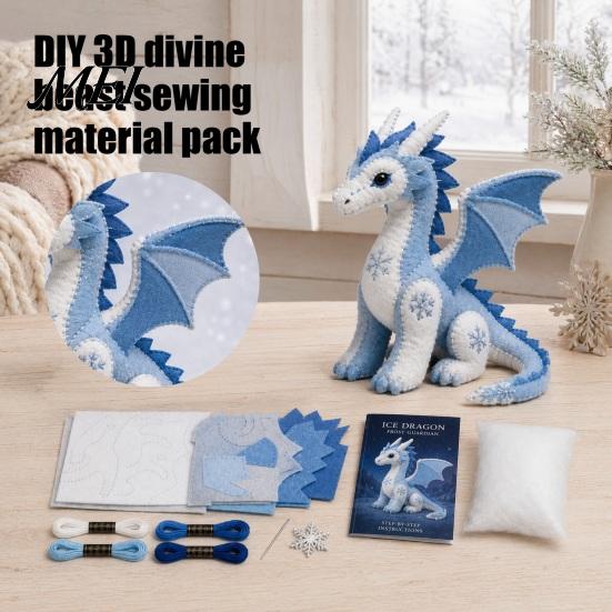 Vorgeschnittene Stoff-Nähset Arktische Tiere DIY Patchwork für Anfänger, Winterwächter Tier-Set, 3D Kuscheltier Fabelwesen Bastelartikel Heimdekoration