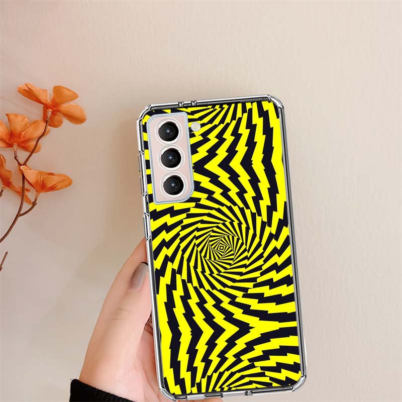 Chaotische Hypnose Klare Handyhüllen für Samsung S26 Ultra Galaxy S25 Edge S24 S23 FE S21 Plus S20 S22 S10 Hülle Gemustert Kompati