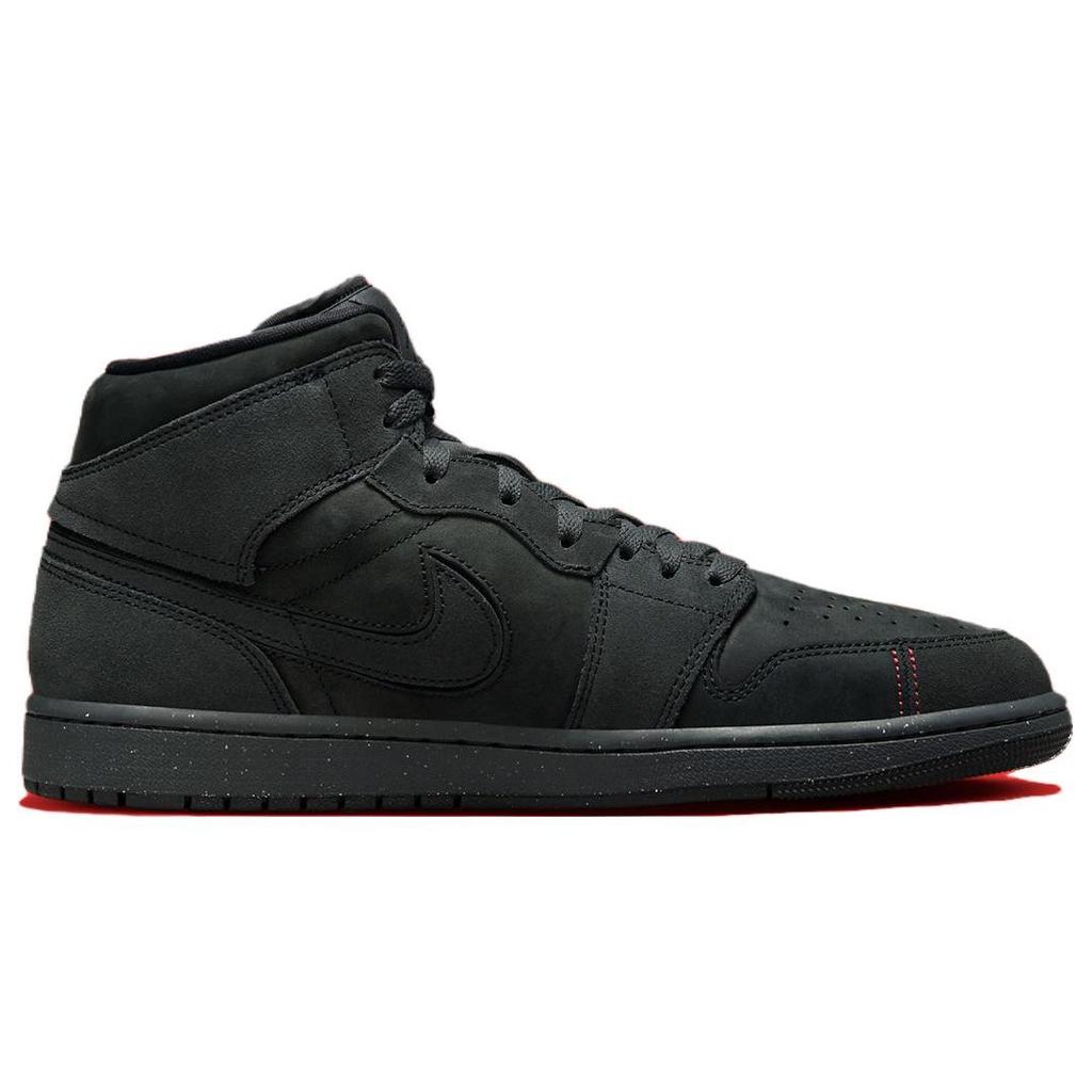 Air Jordan 1 Mid SE Craft Rosso Fumo Scuro Scarpe da Ginnastica da Uomo Nero Grigio Fumo Scuro Rosso Varsity FD8634-001