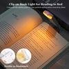 Mini Light Reading Clip Light LED Small Night Light USB Charging Adjustable Brightness Eye Protection Portable Smart Book Lamp