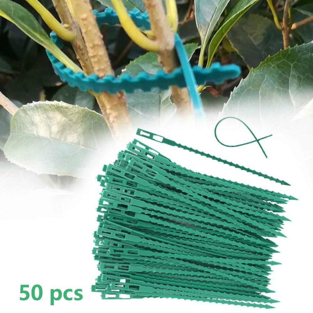 

New 50pcs Adjustable Plastic Plant Cable Ties Reusable Cable Ties For Garden Tree Climbing Support Plant Vine Tomato Stem Clip