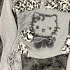 Long Sleeved T-shirt Early Spring American Style Kitten Print Patchwork Leopard Print Slim Fit Top Trend Sets