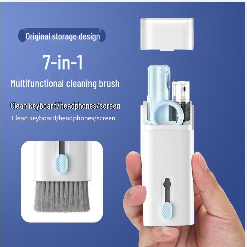 Multifunctional Cleaning Kit: Keyboard Brush, Screen Cleaner, Bluetooth Earphone Pen.