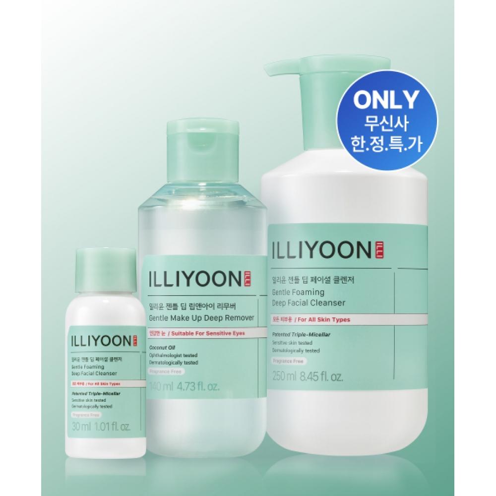 Illiyoon Gentle Deep Facial Cleanser 250ml+lip   Eye Remover 140ml+Cleanser 30ml Free none