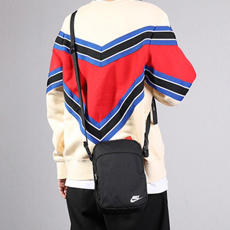 Nike Heritage Polyester Shoulder Bag, Crossbody Bag Regular Unisex Black Casual BA5898-010