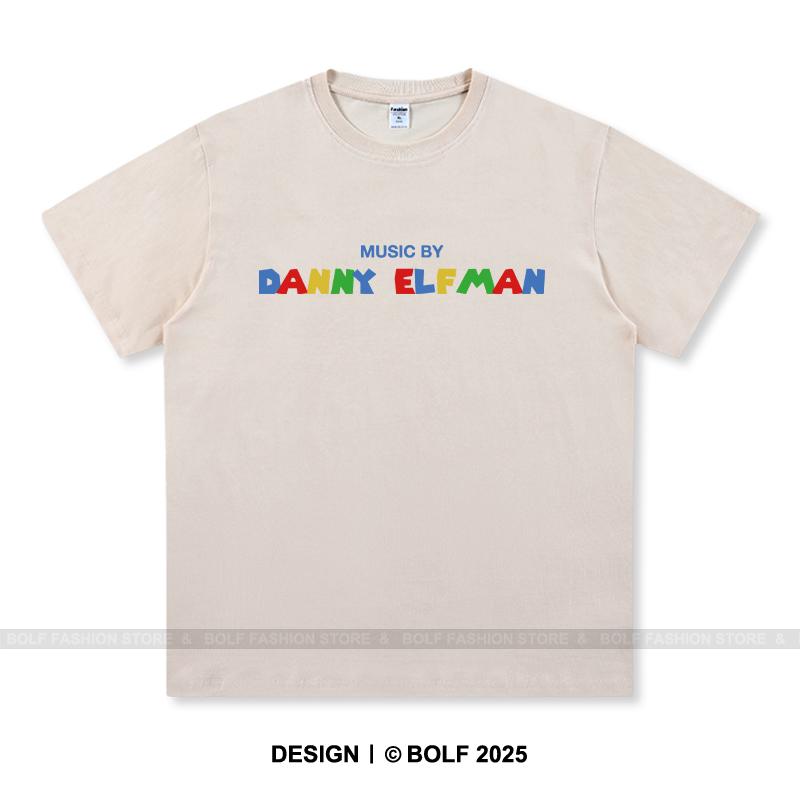 Women's Music By Danny Elfman Printed T-Shirt 100% Cotton Oversized Graphic Tees for Men Summer Tops Film Score Streetwear