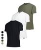 Leijibi [3Pack] Fresh Cotton Muscle Fit Short Sleeve T-Shirt (6 Colors) (Type A)