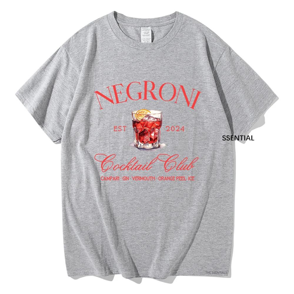 Negroni Social Club T Shirts Fashion MenWomen Clothing Harajuku Vintage Tshirt Unisex Streetwear Cotton Tops Graphic TShirts S
